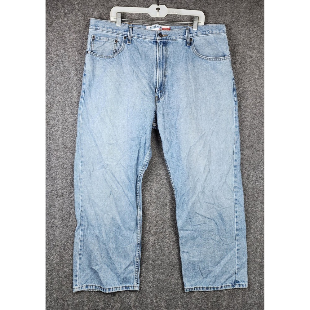 Denizen 299 Loose Fit Jeans Mens 40x30 Light Wash Blue Denim Baggy 414290001